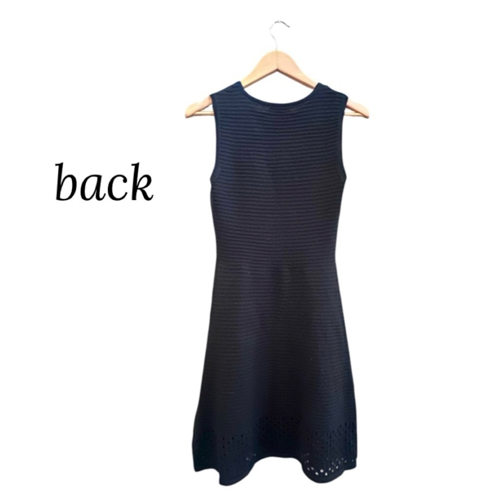 STEVE MADDEN BB DAKOTA Black Wool Blend Sleeveless Dress Stretch Ribbed Womens S - Picture 4 of 10